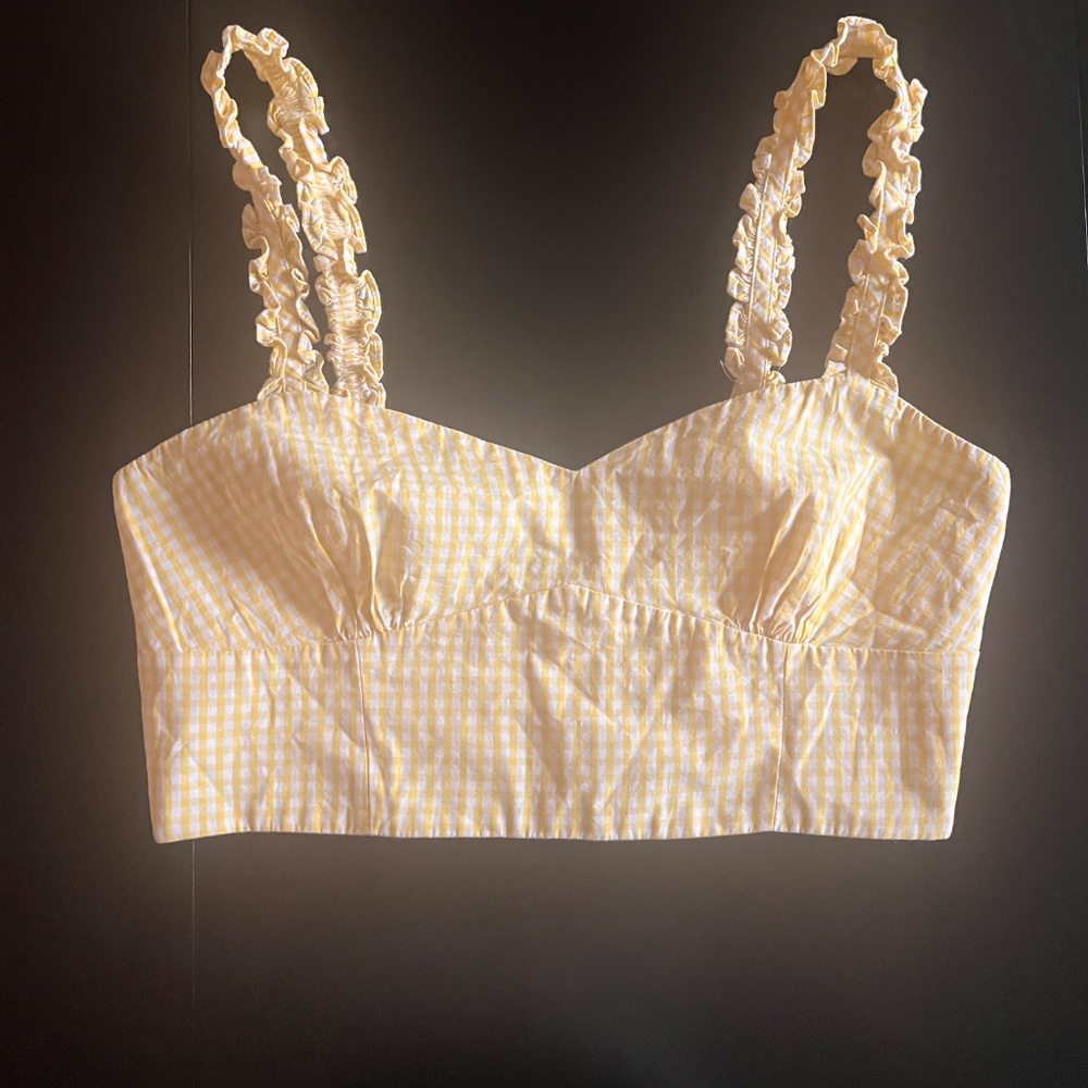 Gingham Halter top- ZARA